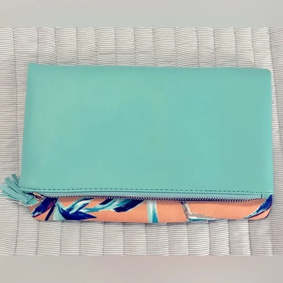 Rachel Pally 🍒 Reversible Limited Edition Tropical Print Fold Over Clutch